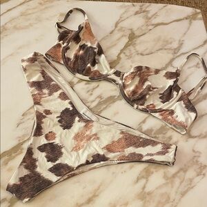 WeWoreWhat cowhide bikini
